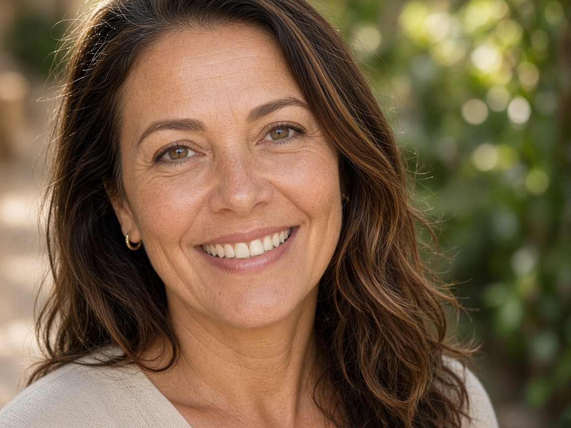 Patient smiling after restorative dental care at Newcomb Dental