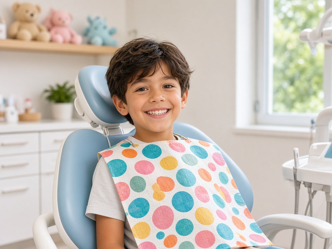 Young child in the dental chair at Newcomb Dental